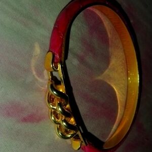 Mannelli 24kt gold plated hinged bangle